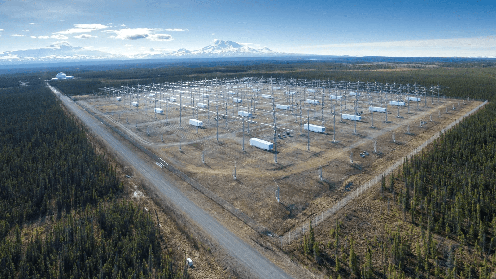 The antenna array at the High-Frequency Active Auroral Research Program facility. (Image credit: USAF/Jessica Matthews, University of Alaska Fairbanks)