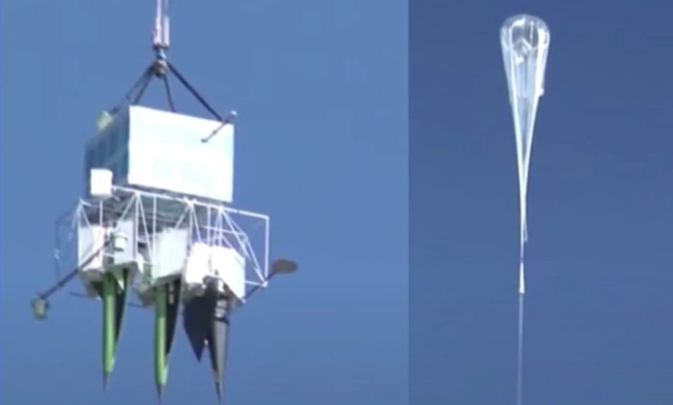China tested hypersonic glide vehicles dropped from a balloon in 2018, according to Chinese state broadcaster CCTV. (Screenshot via Chinese social media)